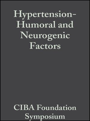 cover image of Hypertension-Humoral and Neurogenic Factors